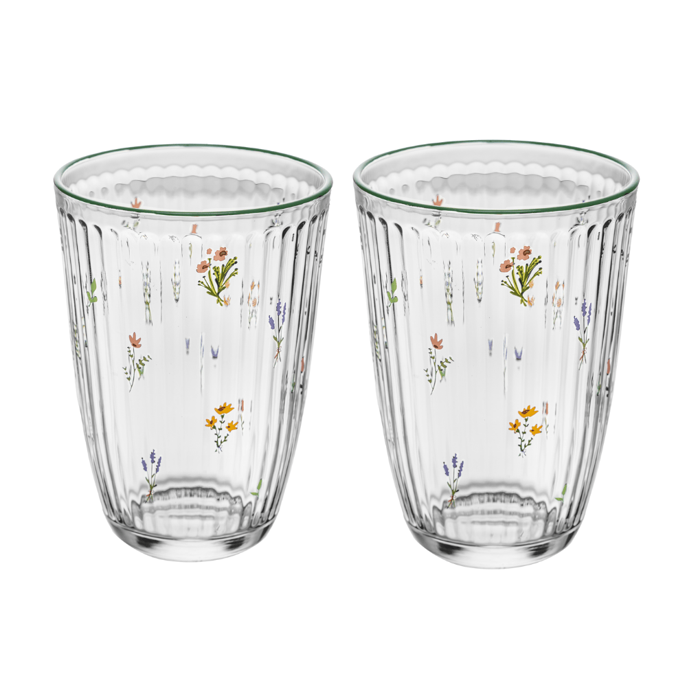 CONJUNTO 2 COPOS ALTOS FLORENCE VIDRO - 370ML