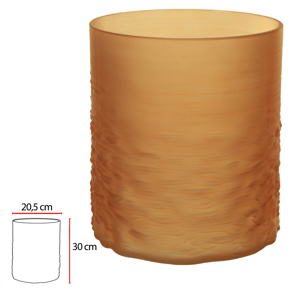 VASO DECOR VIDRO (LARANJA) 30CM 20,5D