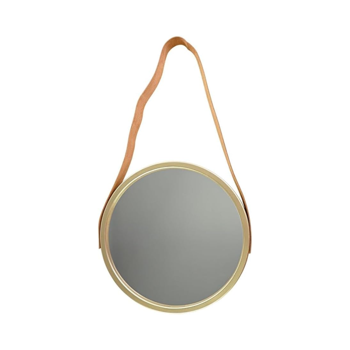 ESPELHO REDONDO DECORATIVO CHAMPAGNE ALCA LUXUS - 33CM