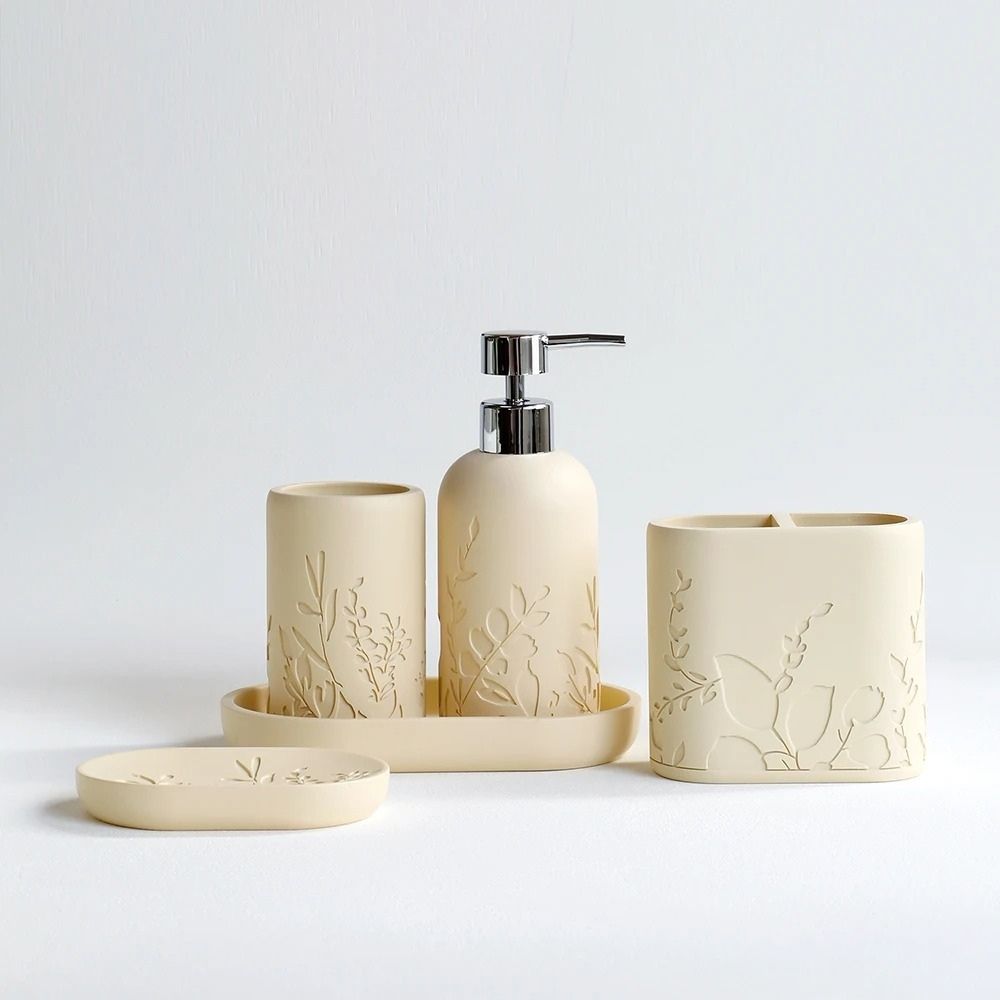 Conjunto Esculpido 5 Peças para Banheiro - SwanBathroom