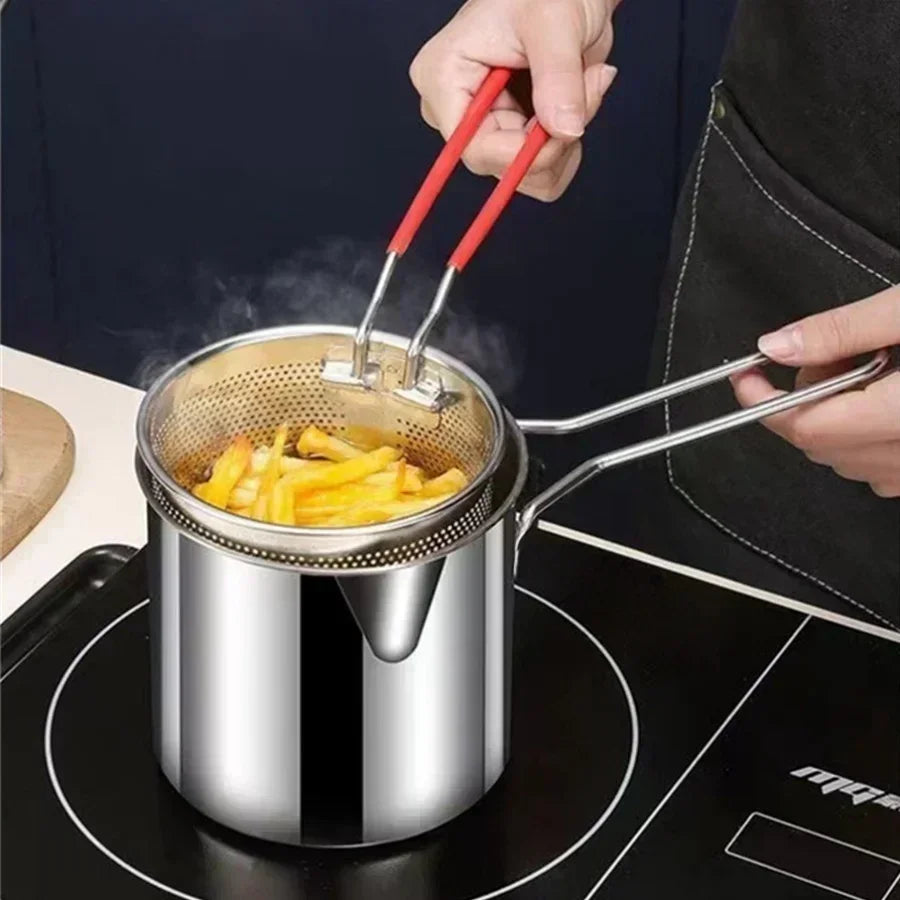 Fritadeira Portátil em Aço INOX para Cozinha - Swankitchen
