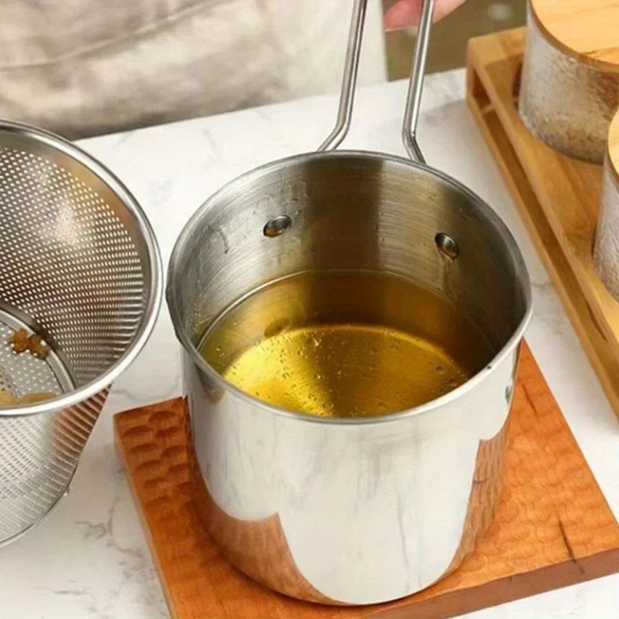Fritadeira Portátil em Aço INOX para Cozinha - Swankitchen
