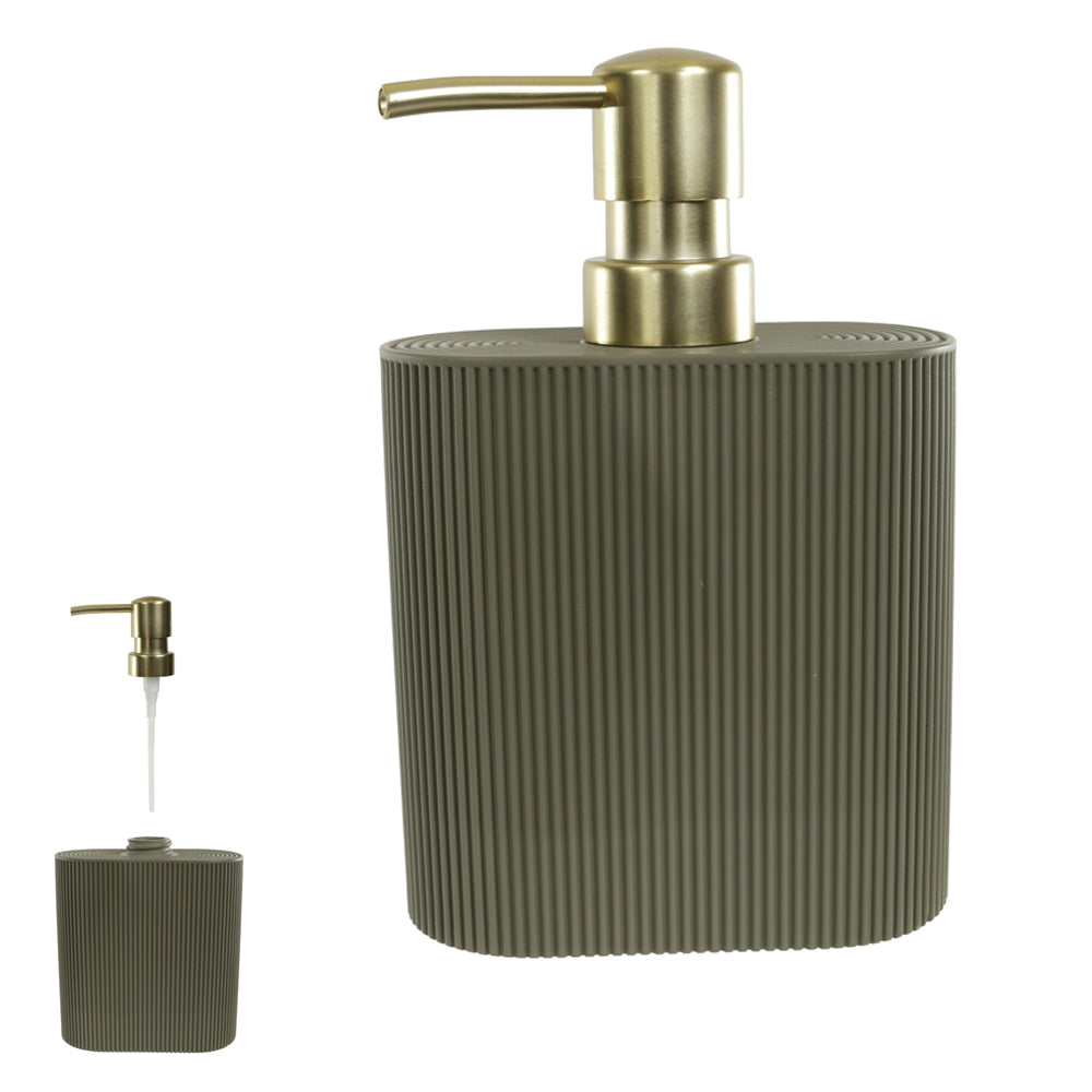 PORTA SABONETE POLIRESINA 360ml 11,5X5,5X16,8CM CANELADO (VERDE)