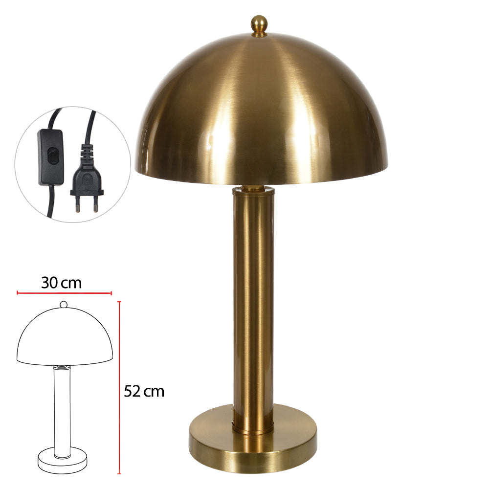 ABAJUR METAL BIVOLT (DOURADO)