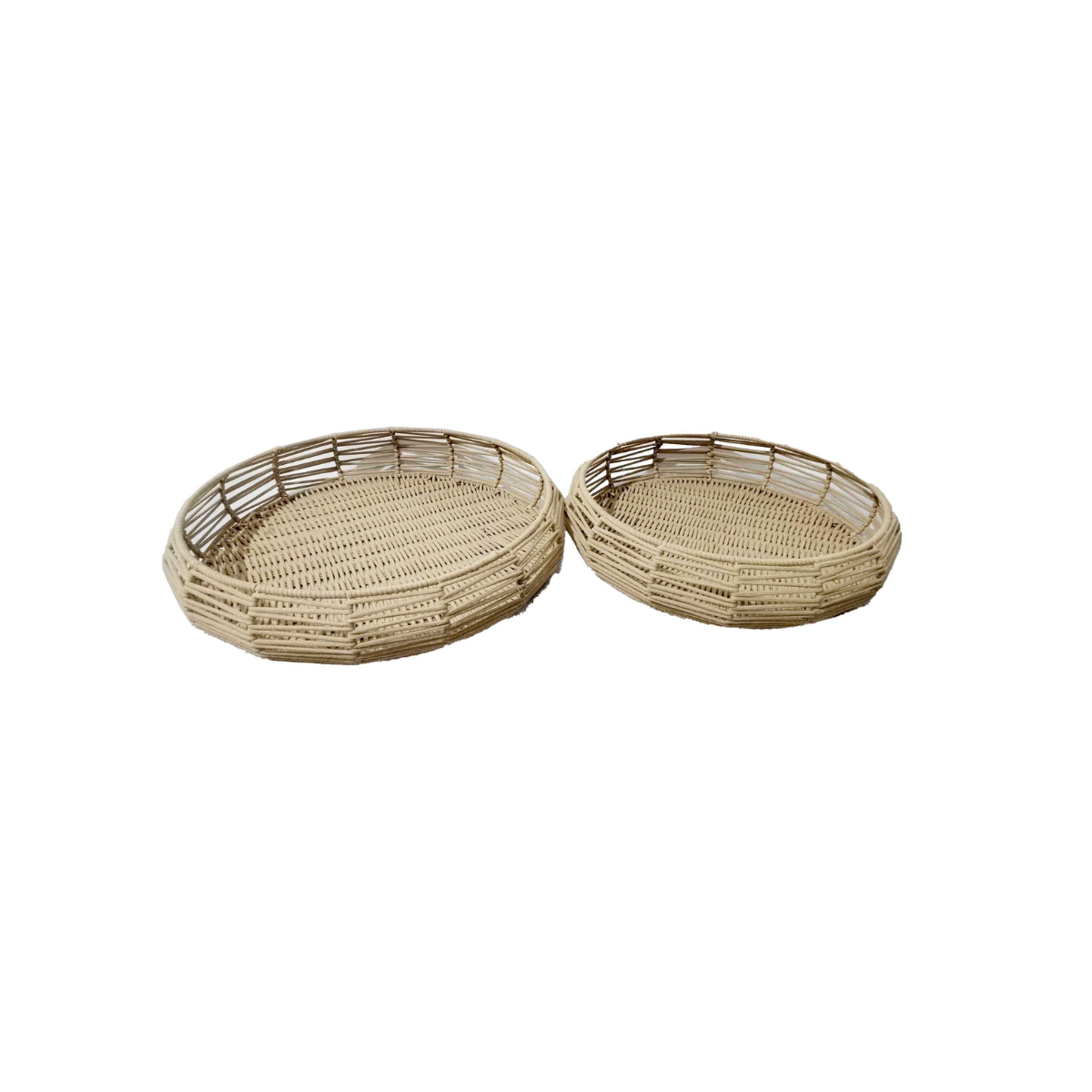 SET X2 CESTO EM FIBRA MARRON