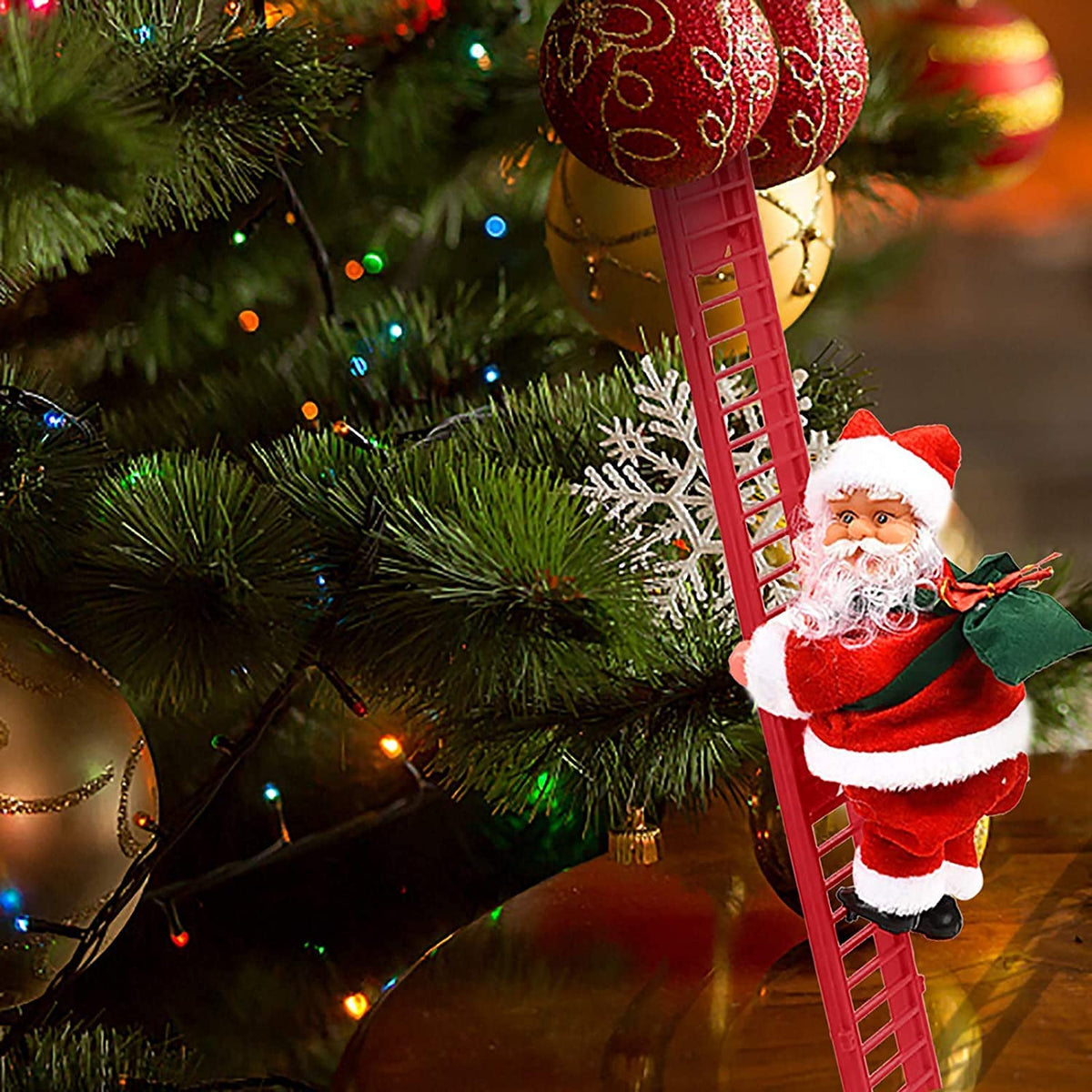 Papai Noel Escalador de Escada - SwanChristmas