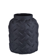 VASO DE VIDRO PRETO 20CM