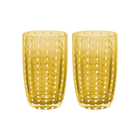CONJUNTO 2 COPOS ALTOS DE VIDRO ORQUIDEA AMBAR – 500ML