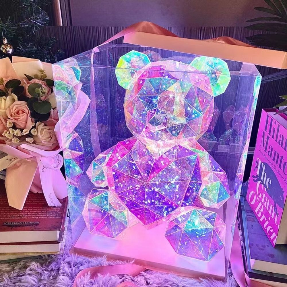 Ursinho Crystal Luminoso – Magia em Forma de Presente