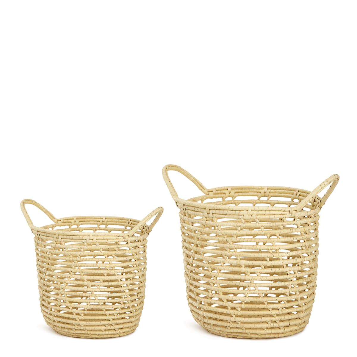 KIT CESTOS EM FIBRA NATURAL - 2 PCS