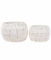 KIT CESTO EM FIBRA BRANCO