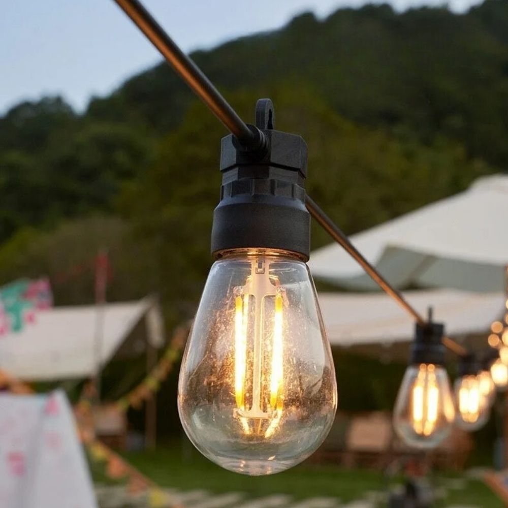 Varal de Lâmpadas LED Bulbo - Ilumine Exteriores