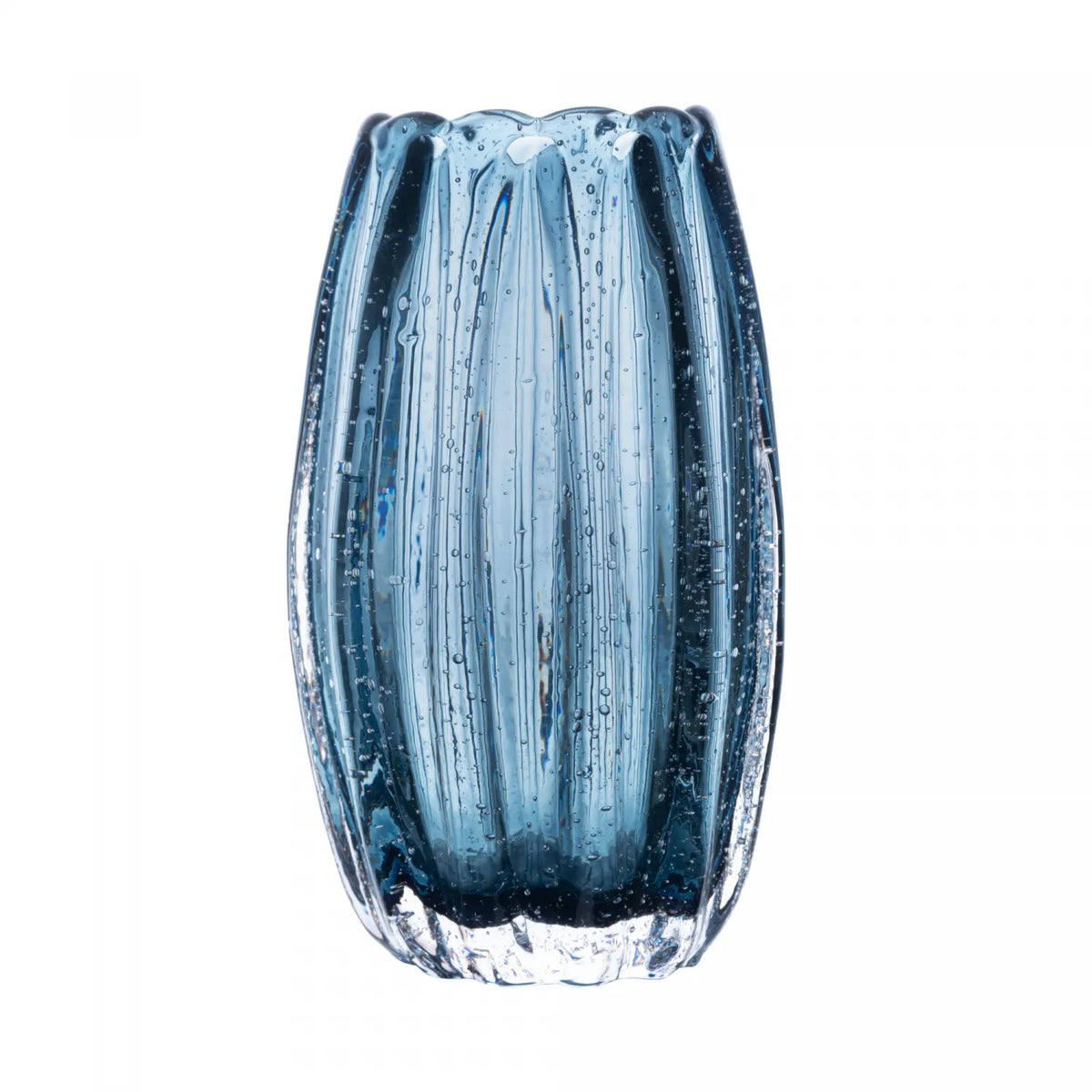 VASO DE VIDRO ITALY AZUL