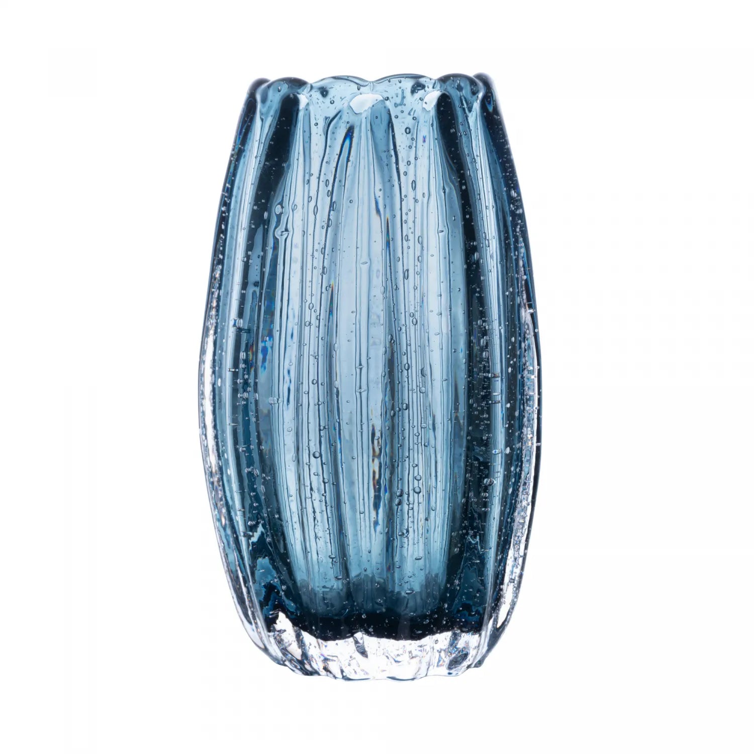 VASO DE VIDRO ITALY AZUL