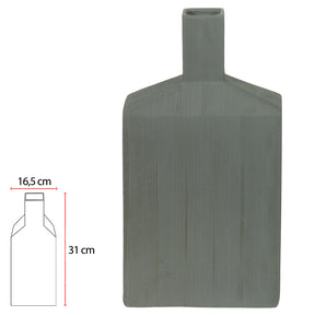 VASO DECORATIVO CERÂMICA (CINZA) 31CM