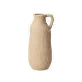 VASO EM CERÂMICA COM ALÇA BEGE 29CM