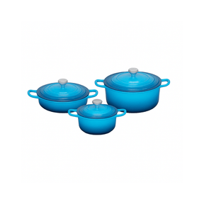 CONJUNTO 3 CAÇAROLAS COM INDUÇÃO AMALFI BLU