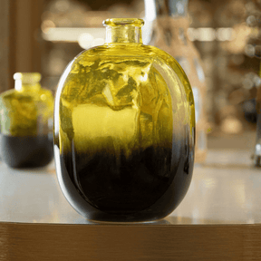 VASO HORIZON VIDRO AMARELO - 14CM