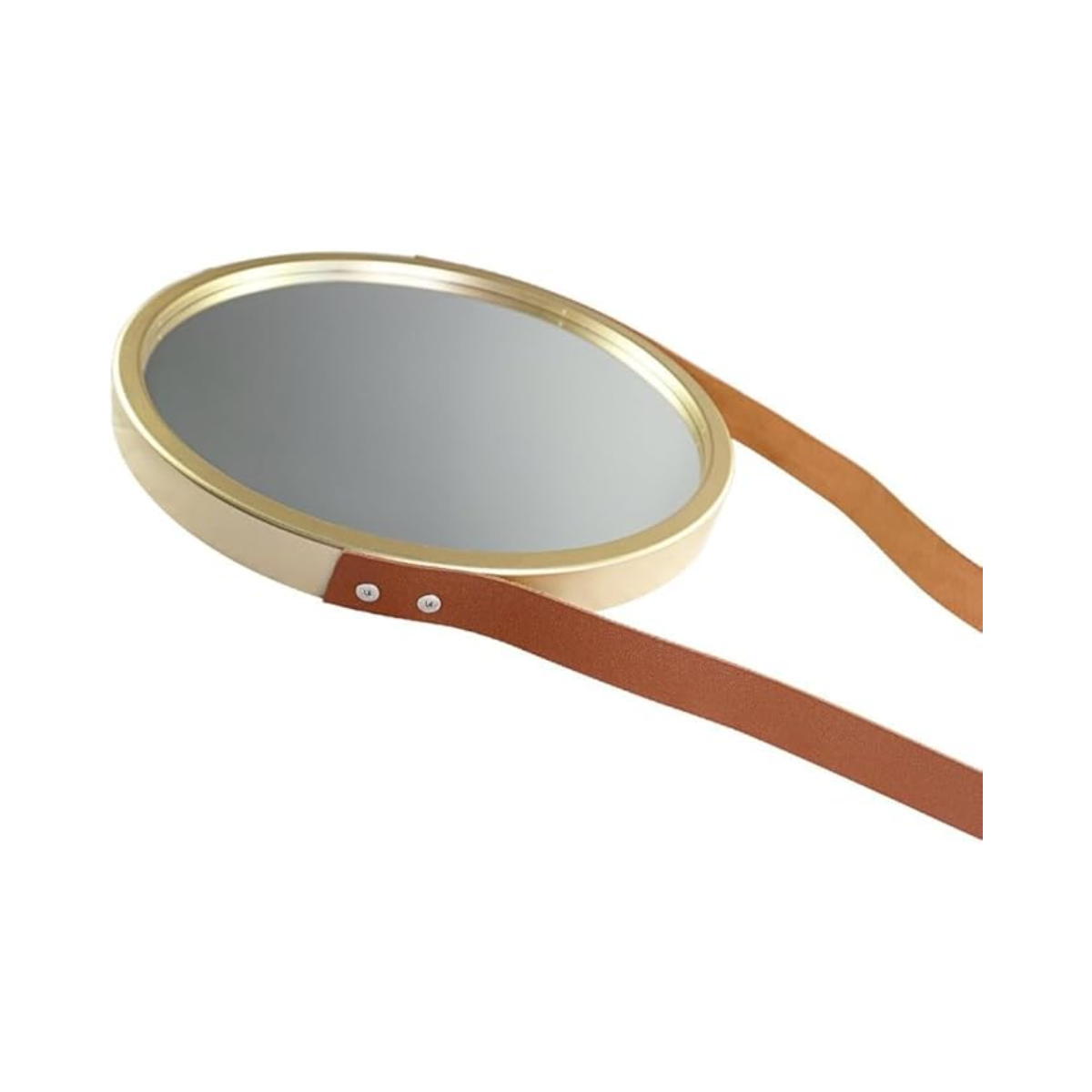 ESPELHO REDONDO DECORATIVO CHAMPAGNE ALCA LUXUS - 33CM
