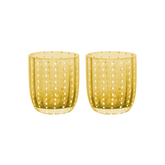 CONJUNTO 2 COPOS DE VIDRO ORQUIDEA AMBAR - 300ML