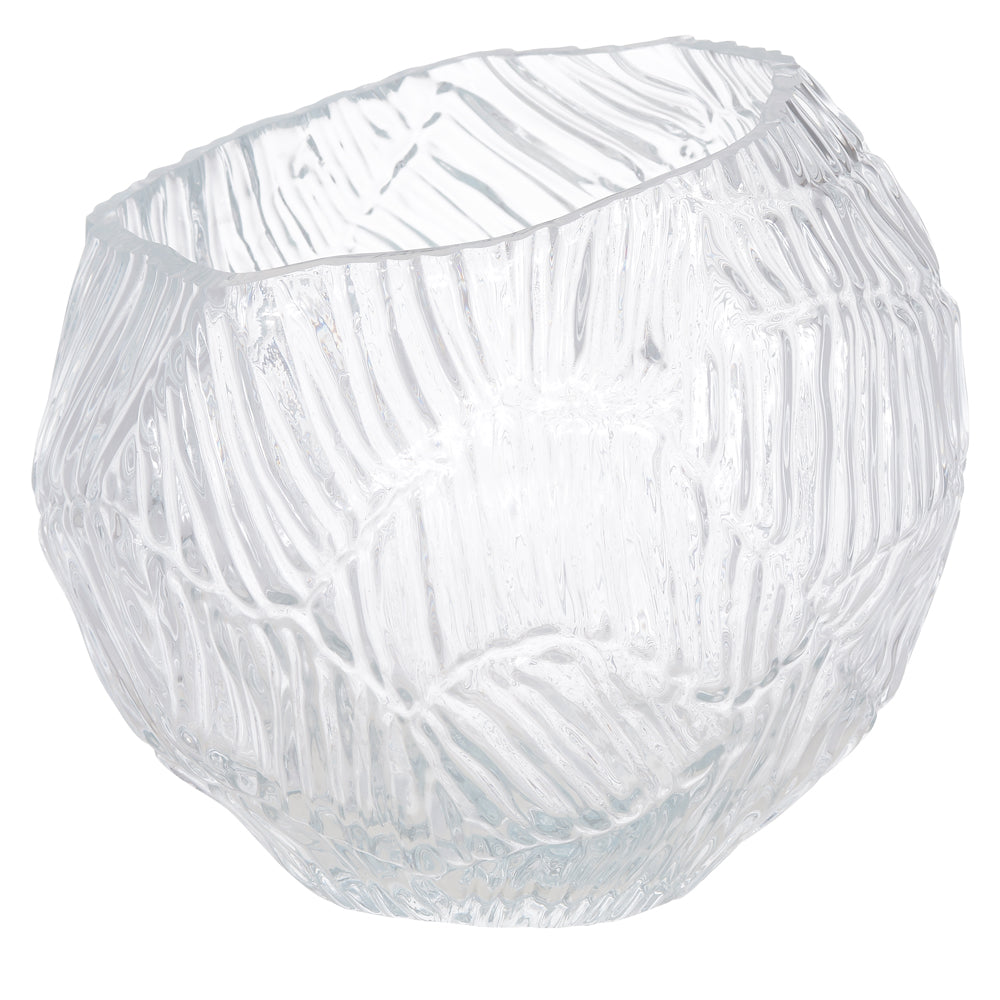VASO DECOR VIDRO (TRANSPARENTE) 22X24,2X24,2CM