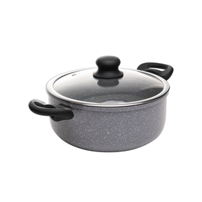 JOGO DE PANELAS DE INDUCAO 5 PECAS ALUMINIO GRANILITE CINZA COM REVESTIMENTO CERAMICO