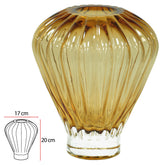 VASO DECOR VIDRO (AMBAR) 20cm 17d