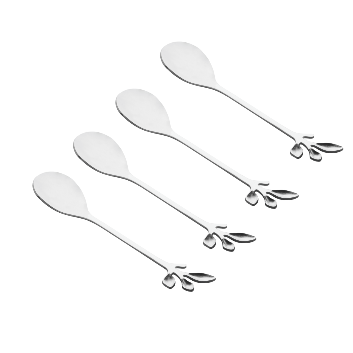 CONJUNTO 4 COLHERES PARA CHA LEAVES - INOX
