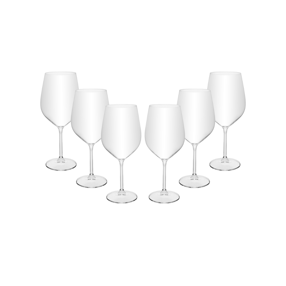 JOGO 6 TACAS DE VINHO CREX CRISTAL ECOLOGICO - 600ML