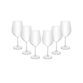 JOGO 6 TACAS DE VINHO CREX CRISTAL ECOLOGICO - 600ML