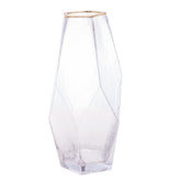 VASO DE VIDRO COM BORDA DOURADA TAJ – 28,5CM