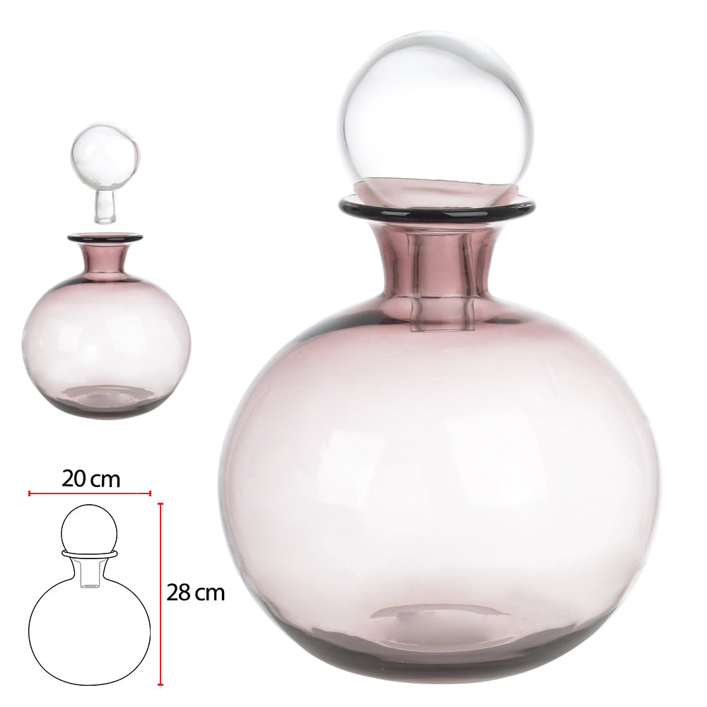 VASO DECORATIVO VIDRO (ROXO) 28cm 20d