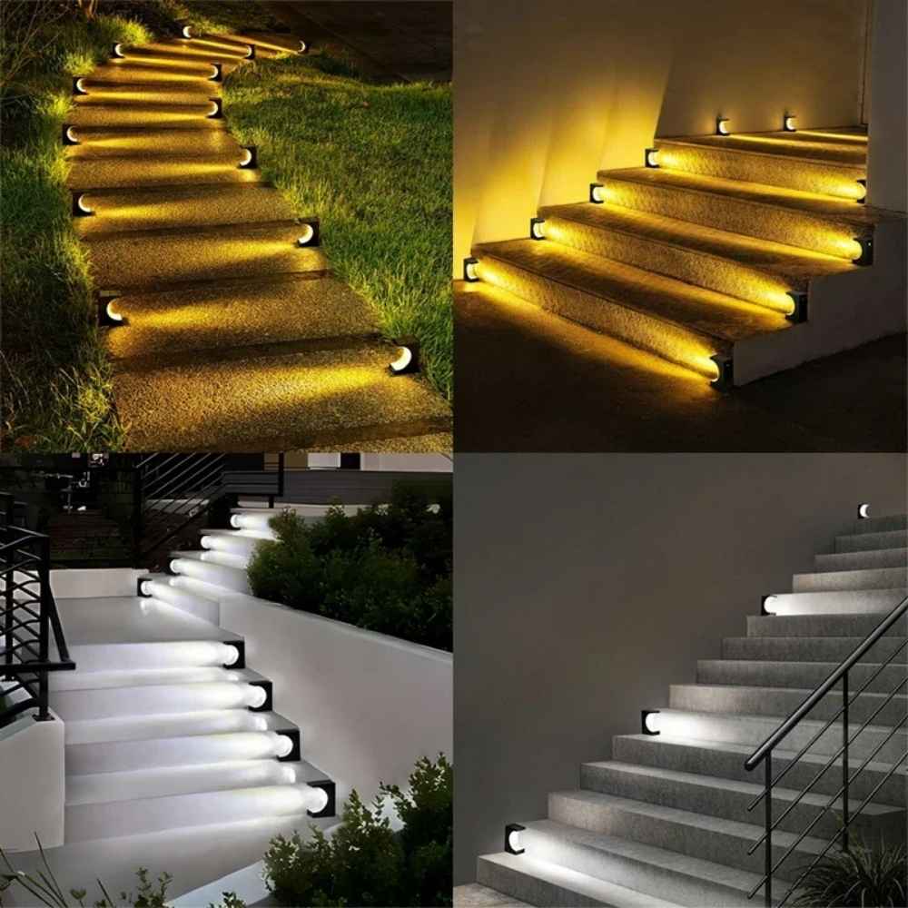 Luminária LED Solar para Escadas - Ilumine exteriores