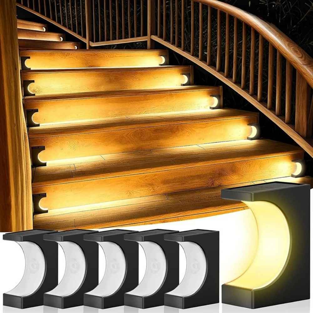 Luminária LED Solar para Escadas - Ilumine exteriores