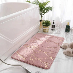 Tapete Antiderrapante Estilo Marmorizado para Banheiro - Swan Bathroom