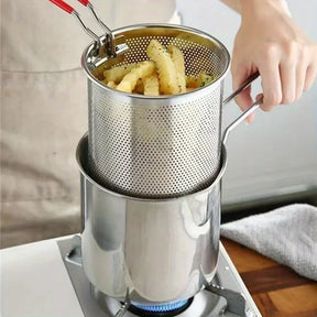 Fritadeira Portátil em Aço INOX para Cozinha - Swankitchen