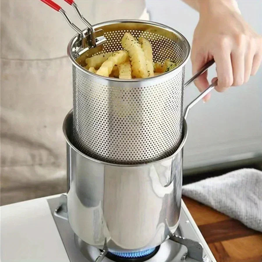 Fritadeira Portátil em Aço INOX para Cozinha - Swankitchen