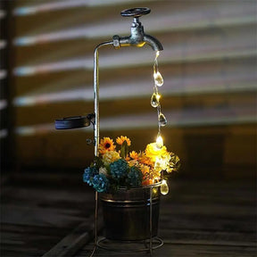 Luminária Led Solar de Torneira e Gotas D'água - Swanlight
