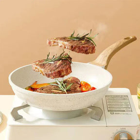 Frigideira Gourmet Antiaderente em Cerâmica e Madeira - Swankitchen