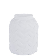 VASO DE VIDRO BRANCO 20CM