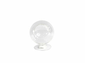 VASO DE VIDRO AQUARIO COM PÉ 12CM