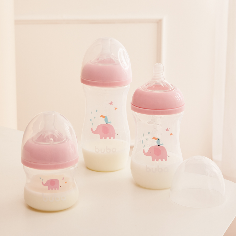 KIT 2 MAMADEIRAS EASY FLOW ELEFANTE ROSA