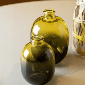 VASO HORIZON VIDRO AMARELO - 11CM