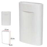 VASO DECORATIVO CERAMICA BRANCO 35X23,5X7,5cm