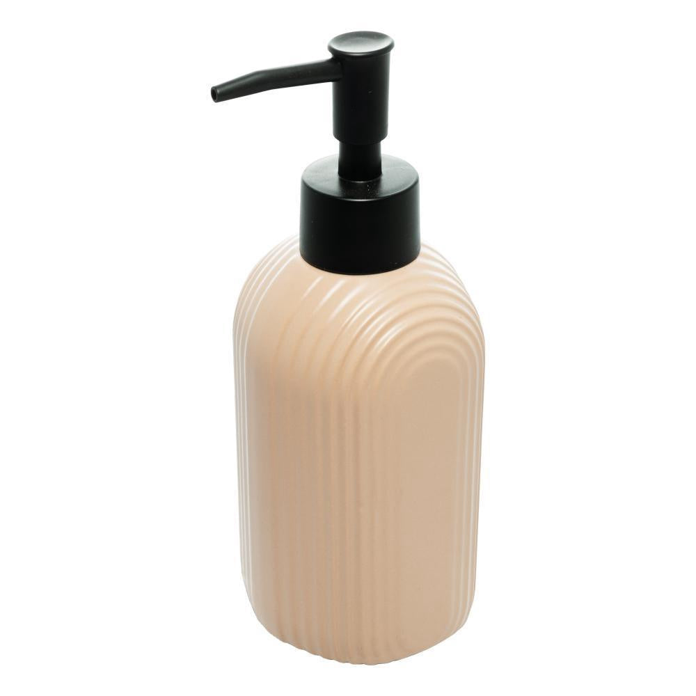PORTA SABONETE LIQUIDO DE CERAMICA ARCOS NUDE 350ML