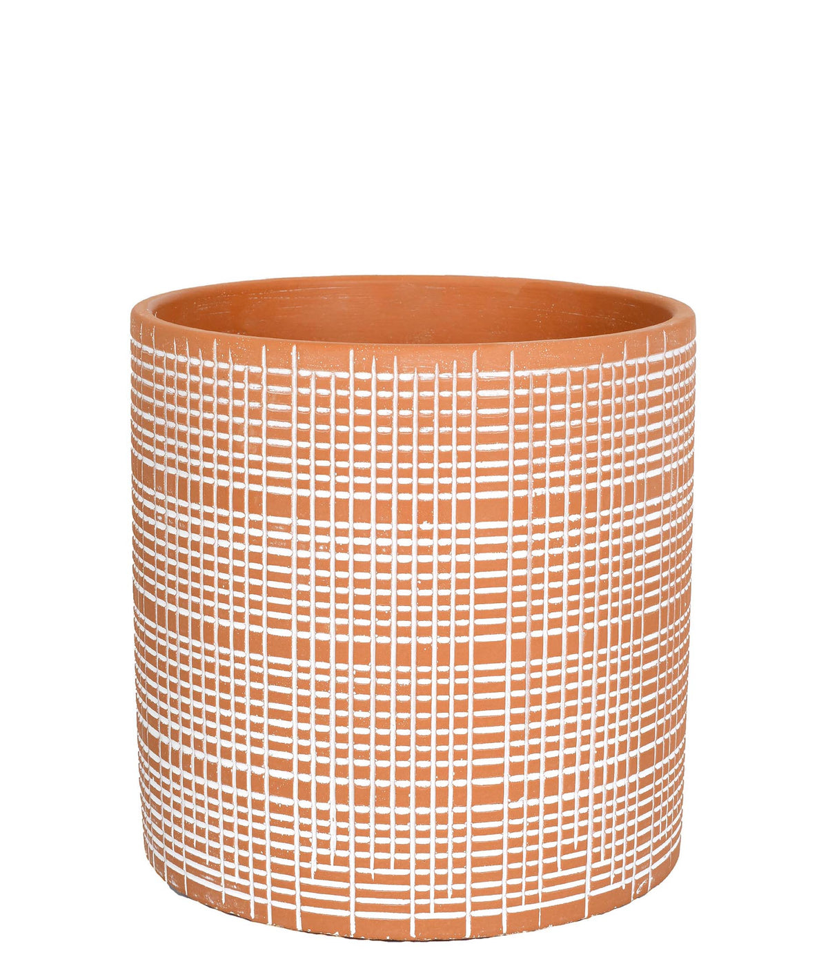 CACHEPOT EM CIMENTO CARAMELO 16CM