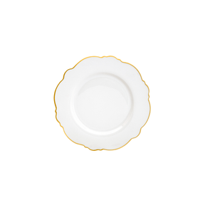 APARELHO DE JANTAR 42 PECAS PORCELANA MALDIVAS BRANCO COM FIO DE OURO